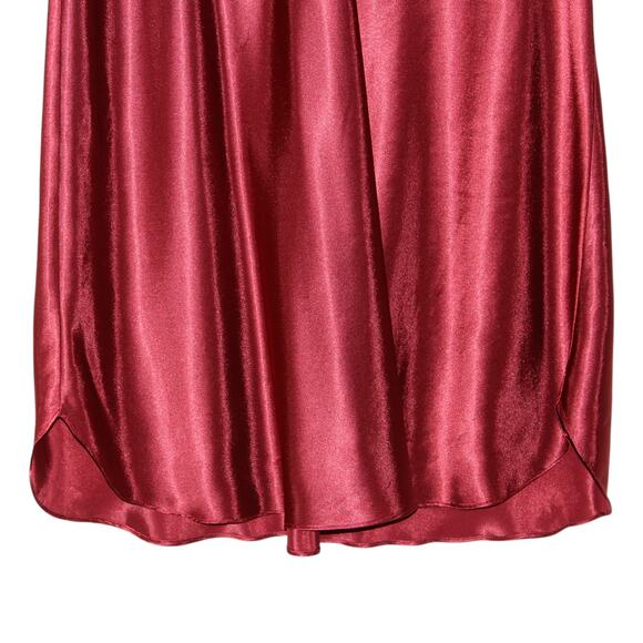 Beautiful Red Silky Mini Slip Dress Size Large - Picture 4 of 5